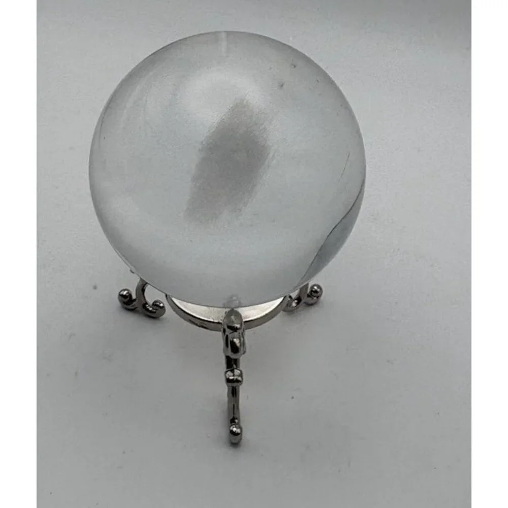 3D Heart Crystal Glass Ball Paperweight with Stand Room Decor